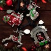 Slickblue 3D Reindeer Ornament with Tag - Festive Holiday Decoration - Perfect for Christmas Tree and Home Decor - 3 of 4