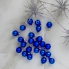 Northlight 24ct Blue Glass 2-Finish Christmas Ball Ornaments 1" (25.25mm) - 2 of 2