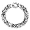 Black Bow Jewelry Sterling Silver 12mm Fancy Byzantine Link Chain Bracelet, 7.5 Inch - 4 of 4