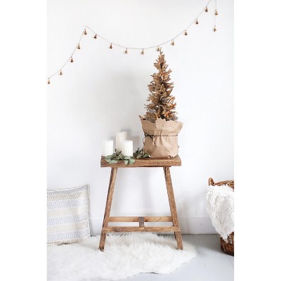 Perfect Holiday 2' Pre-Lit Brown Burlap Base Christmas Tree
