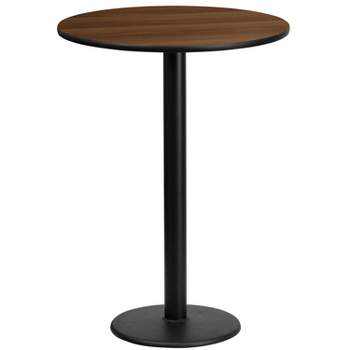 Flash Furniture 24'' Round Laminate Table Top with 18'' Round Bar Height Table Base