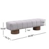 NicBex Upholstered Bench,Dining Bench,Modern Ottoman with Wood Legs for Living Room,Entryway,Kitchen,Beige - 3 of 4