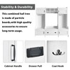 TIRAMISUBEST Modern 4-in-1 Hallway Coat Rack with 7 Hooks, Entryway Combined Shoe Bench with Drawer and Cabinets - 3 of 4