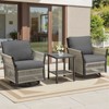 Buenhomino Outdoor Wicker Patio Conversation Furniture Set - 2 of 4