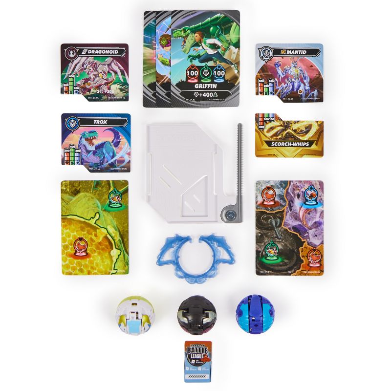 Bakugan Special Attack Mantid with Titanium Dragonoid and Trox Starter Pack Figures, 3 of 12