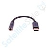 SatelliteSale Universal USB Type C Audio and Power Adapter Male to Female Black And White PVC Converter - 2 of 4