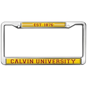Calvin University Full Size Standard License Plate Metal Frame - 1 of 4