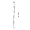 Unique Bargains Faux Pearl Handbag Strap Silver Tone 1 Pc - 2 of 4