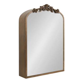 Kate & Laurel All Things Decor 20"x6"x30" Arendahl MDF Jewelry Cabinet with Mirror Gold