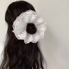 Kitcheniva Large Embroidered Lace Scrunchie 1 Pcs, White - 2 of 3