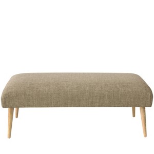 Bench with Cone Legs Zuma Linen with Natural Legs - Threshold