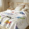 Boersma Soft Throw Blanket - Cute Cat Watercolor Design, Cozy Warm Pet Pattern Blanket for Bed, Couch, or Gift, Twin Size 60x80 Inches - 2 of 4