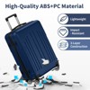 Karl Home Luggage Set of 3, ABS PC Hardside Suitcase Sets with TSA Lock 4 Spinner Wheels Blue - 3 of 4