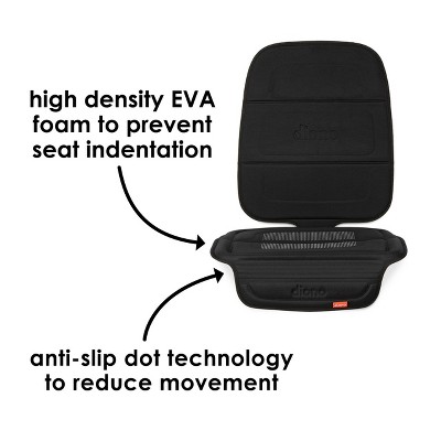 Diono Seat Guard Complete, Full Size Car Seat Protector, Raised Edges, Non Slip Backing, Black