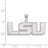 Black Bow Jewelry 10k White Gold Louisiana State Fighting Tigers NCAA Large Pendant - 2 of 3