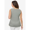 Jessica London Women's Plus Size Stretch Cotton Square Neck Tank - 3 of 4