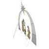 Wovenbyrd Holiday Time Set of 4 Light-Up Neutral-Colored Nativity Scene Family Christmas Decoration, - 4 of 4