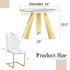 4-Piece Dining Set with Sintered Stone Tabletop and Dining Chairs with Golden Metal Leg - 4 of 4