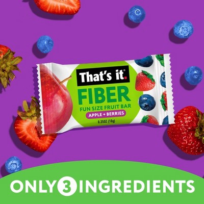 That's It. Fiber Fun Size Apple + Berries Fruit Bars - 0.35oz/12ct