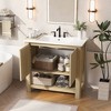 Bella Depot 36" Modern Bathroom Vanity with Rectangle Ceramic Sink Free-Handle Design Soft-Closing Doors - 2 of 4