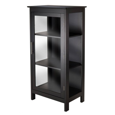 Ventana Black Glass Display Curio Storage Cabinet + Reviews