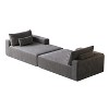 102" Cloud Plush Sectional Chaise with Reclining Sofa Bed - No Assembly, Modern Indoor Lounge - 3 of 4