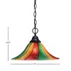 Toltec Lighting Any 1 - Light Pendant in  Matte Black with 16" Mardi Gras Shade - 2 of 2