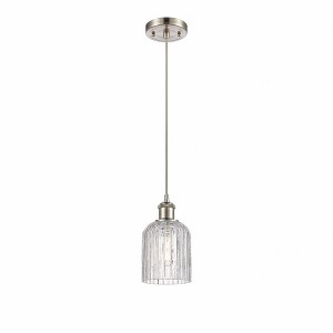 Bridal Veil - 1 Light Cord Hung Mini Pendant In Art Deco Style-9 Inches Tall and 5 Inches Wide - 1 of 1