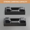 LunaLulinlk 4PCS Magnetic Spice Rack Organizer, Movable Kitchen Storage Rack with Hooks, Black - 4 of 4
