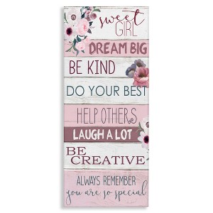 Stupell Industries Sweet Girl Inspirational Phrases, 13" x 30" - 1 of 4