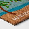 1'6"x2'6" Christmas 'Warm Holiday Wishes' Palm Tree Coir Doormat Green/Blue - Wondershop™ - 3 of 4