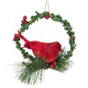 Northlight 5.5" Green and Red Cardinal in a Holly Wreath Christmas Ornament - 3 of 4