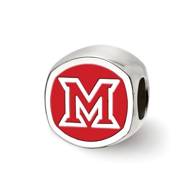 Black Bow Jewelry Sterling Silver Miami Redhawks NCAA Bead Charm