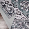 Contemporary Abstract Medallion Border Washable Indoor Area Rug by Blue Nile Mills - 3 of 4