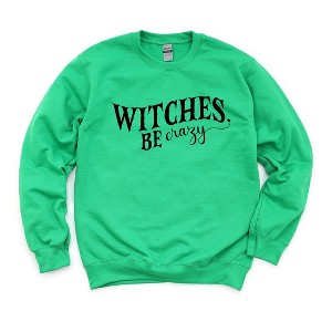 Simply Sage Market Women's Graphic Sweatshirt Witches Be Crazy - 1 of 4