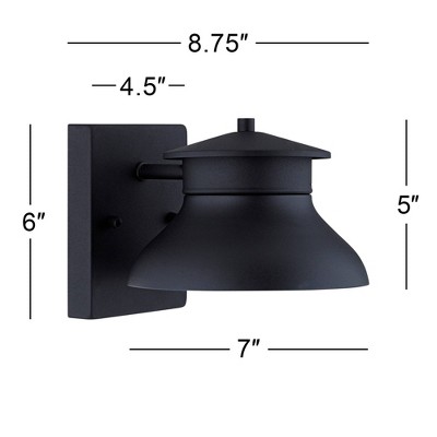 Danbury Black Steel Outdoor Wall Mount Sconce Light