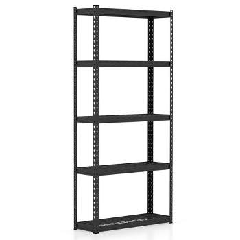 Wall Mount Tool Storage Rack, Heavy Duty Garage Storage Tool Organizer,  Garden Tool Wall Hooks and Hangers, Hold Up to 350lbs Black