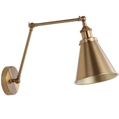 Brass Gold Adjustable Arm LED Wall Sconce