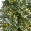 3ft. Slim Snow Tip Pine Artificial Christmas Tree with 50 Clear LED Lights – Compact Holiday X-Mas Tree - 3 of 4