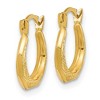 Black Bow Jewelry 12mm Children's Geometric Hinged Post Hoop Earrings in 14k Gold - 2 of 4