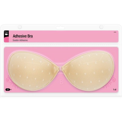 Dritz B Cup Adhesive Strapless Backless Bra Nude: Sticky Bra, Silicone Stick On, Pasties, Hand Wash, Line Dry