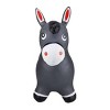 BounceZiez Inflatable Bouncy Ride On Hopper with Pump - Gray Horse - 4 of 4
