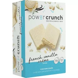 Power Crunch Wafer 14g Protein Energy Bar - French Vanilla Cream - 5pk