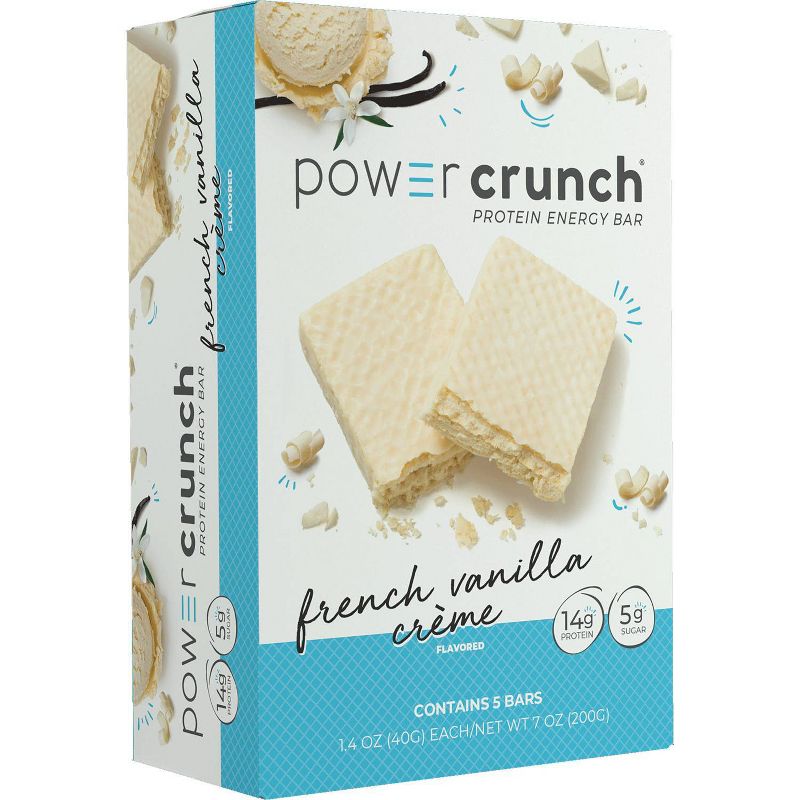 Power Crunch Wafer 14g Protein Energy Bar - French Vanilla Cream - 5pk, 1 of 8