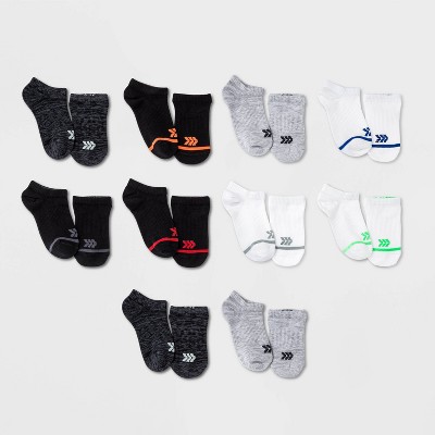 Kids' 10pk No Show Socks - All in Motion™ Colors May Vary