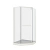 Frameless Neo-Angle Pivot Shower Door in Matte Black with 1/4 Tempered Glass" - 2 of 4