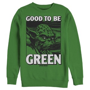 Men's Star Wars St. Patrick's Day Yoda Good to Be Sweatshirt - 1 of 3