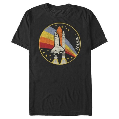 Men's Nasa Shuttle Launch Into Rainbow T-shirt : Target