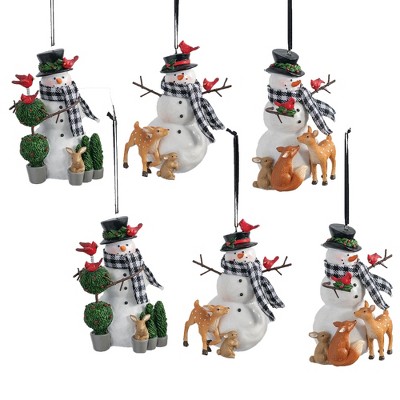 Sullivans Set of 6 Snowmen Ornaments Kit 4.25"H, 4.25"H & 4"H Multicolor