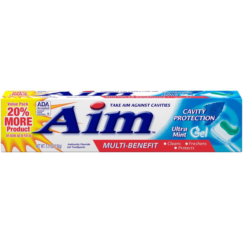 Aim Cavity Protection Toothpaste Ultra Mint Gel - 5.5 oz, 1 of 6
